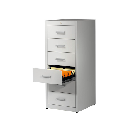 Artikelbild 4 für mauser client entry Karteischrank lichtgrau 6 Schubladen 55,2 x 60,0 x 135,0 cm, Artikelnummer 259460