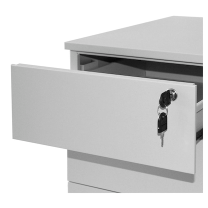 Artikelbild 3 für SZ Metall Rollcontainer lichtgrau 3 Auszüge 40,0 x 59,0 x 53,0 cm, Artikelnummer 421060