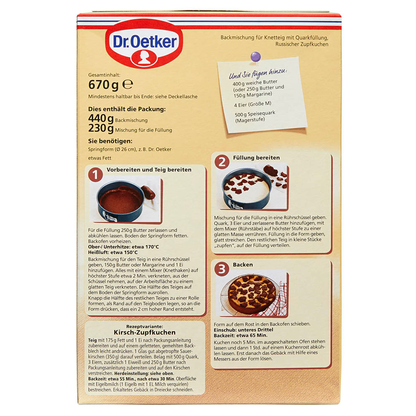 Artikelbild 5 für Dr. Oetker Russicher Zupfkuchen Backmischung 670,0 g, Artikelnummer 195574