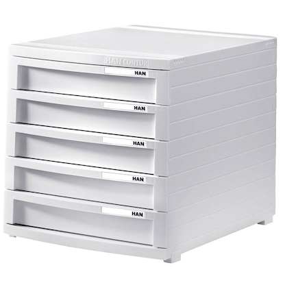 Artikelbild 5 für HAN Schubladenbox Contur weiß 1505-12, DIN B4 mit 5 Schubladen, Artikelnummer 661704