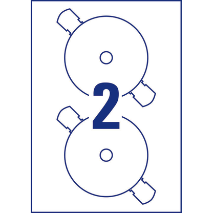 Artikelbild 6 für 50 AVERY Zweckform CD-Etiketten L7676-25 weiß, Artikelnummer 955955