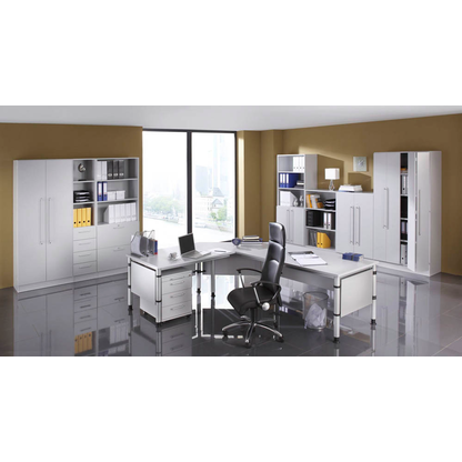 Artikelbild 5 für HAMMERBACHER Regalschrank Orbis, V7300/5/5/RE lichtgrau 80,0 x 42,0 x 200,4 cm, Artikelnummer 470468