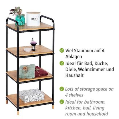 Artikelbild 2 für WENKO Beistellregal Loft braun, schwarz 42,0 x 33,5 x 94,5 cm, 1 St., Artikelnummer 530901