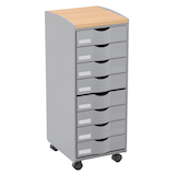 Artikelbild 1 für PAPERFLOW Bürowagen grau 28,8 x 35,0 x 74,5, ohne Rollen 69,0 cm, Artikelnummer 293148