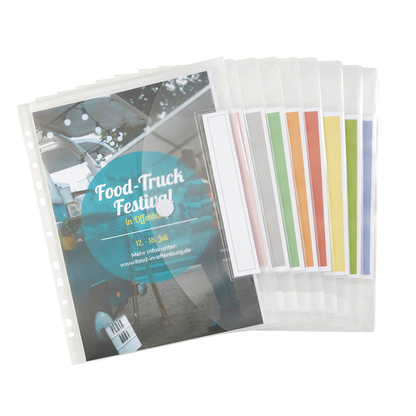 Artikelbild 24 für 10 FolderSys Dokumententaschen Index DIN A4 transparent genarbt 0,20 mm, Artikelnummer 450039