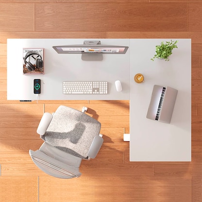 Artikelbild 3 für FlexiSpot E7L elektrisch höhenverstellbares Schreibtischgestell weiß ohne Tischplatte, T-Fuß-Gestell weiß 127,5 - 210,0 x 60,0 - 80,0 cm, Artikelnummer 444879