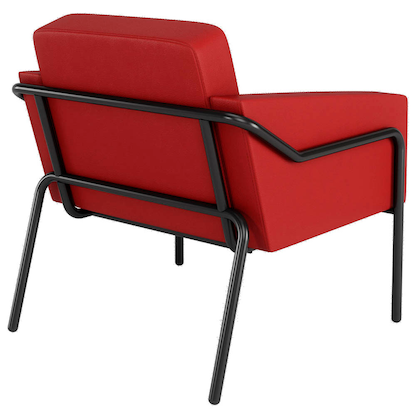 Artikelbild 2 für medso powered by PAPERFLOW Sessel MEDSO L rot schwarz Kunstleder, 1 St., Artikelnummer 522647