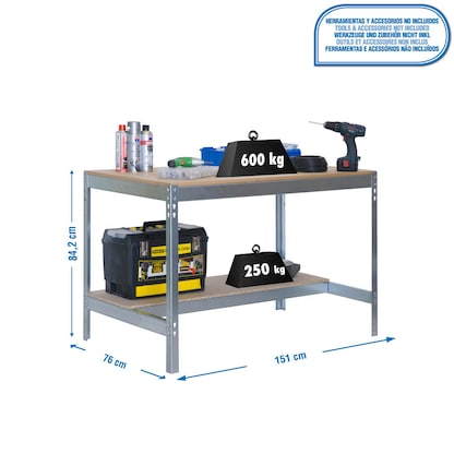 Artikelbild 2 für Simonrack Werkbank SIMONWORK BT0 silber 151,0 x 76,0 x 84,2 cm, Artikelnummer 359236