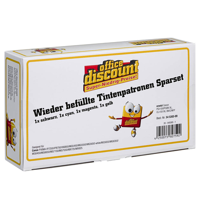 Artikelbild 2 für office discount schwarz, cyan, magenta, gelb Druckerpatronen kompatibel zu Canon PGI-550 XL BK, CLI-551 XL BK/C/M/Y, 5er-Set, Artikelnummer 545303