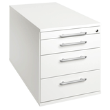 Artikelbild 1 für HAMMERBACHER Solid TC30 Rollcontainer weiß 4 Auszüge 42,8 x 80,0 x 51,2 cm, Artikelnummer 350862