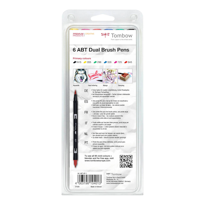 Artikelbild 2 für Tombow ABT Dual Brush-Pens farbsortiert, 6 St., Artikelnummer 398432