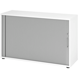 Artikelbild 1 für HAMMERBACHER 1732S Rollladenschrank weiß, silber 1 Fachboden 120,0 x 40,0 x 74,8 cm, Artikelnummer 992851