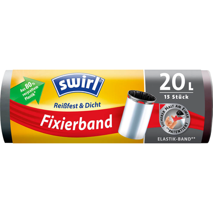 Artikelbild 2 für swirl® Müllbeutel Reißfest & Dicht 4695 20,0 l schwarz, 15 St., Artikelnummer 645372