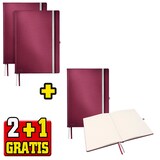 Artikelbild 1 für 2 + 1 GRATIS: 2 LEITZ Notizbuch Style DIN A4 liniert, granat rot Hardcover 160 Seiten + GRATIS 1 St., Artikelnummer 720676