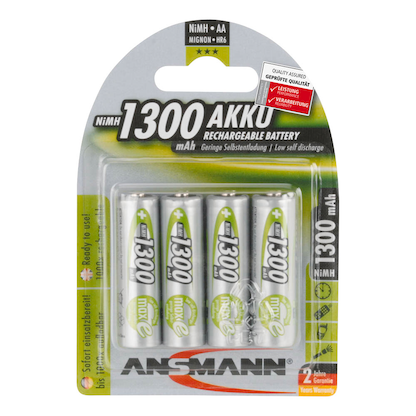 Artikelbild 2 für 4 ANSMANN Akkus maxE Mignon AA 1.300 mAh, Artikelnummer 890602
