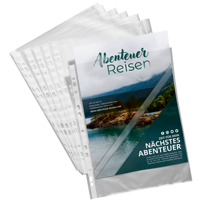 Artikelbild 11 für 100 Gera-Folien Prospekthüllen DIN A4 transparent genarbt 0,05 mm, Artikelnummer 540112