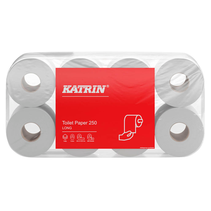 Artikelbild 3 für KATRIN Toilettenpapier 250 LONG 3-lagig Recyclingpapier, 48 Rollen, Artikelnummer 118760