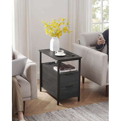 Artikelbild 4 für VASAGLE Beistelltisch anthrazit 35,0 x 60,0 x 61,0 cm, Artikelnummer 291159