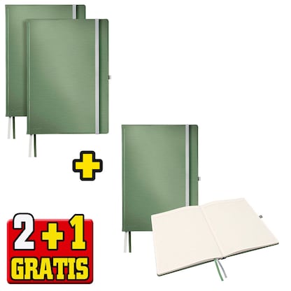 Artikelbild 23 für 2 + 1 GRATIS: LEITZ Notizbuch Style DIN A4 kariert, seladon grün Hardcover 160 Seiten, 2 St. + GRATIS 1 St., Artikelnummer 720908