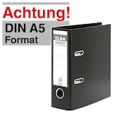 Artikelbild 1 für ELBA A5 Hochformat Ordner schwarz Kunststoff 7,5 cm DIN A5 hoch, Artikelnummer 116632