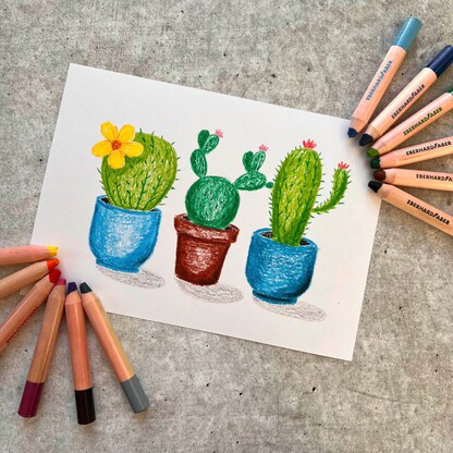 Artikelbild 4 für EBERHARD FABER Jumbo MiniMaxi 3in1 Buntstifte farbsortiert, 6 St., Artikelnummer 100208