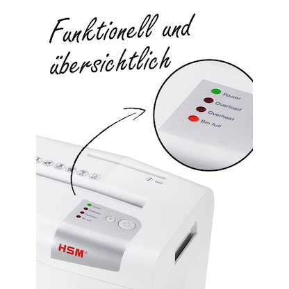 Artikelbild 9 für AKTION: HSM shredstar X10 Aktenvernichter mit Partikelschnitt P-4, 4,5 x 30 mm, bis 10 Blatt, weiß, Artikelnummer 355127