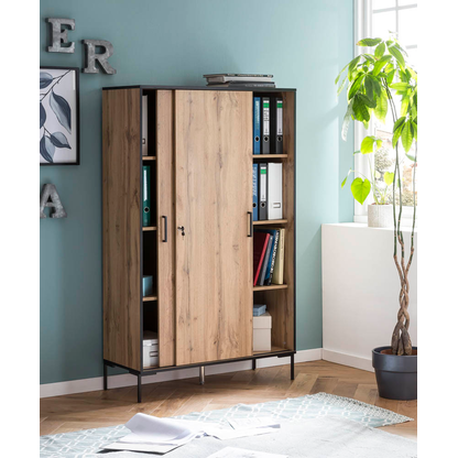 Artikelbild 4 für MÖBELPARTNER Schiebetürenschrank 2000, 701724 landhaus-eiche 6 Fachböden 100,0 x 41,0 x 163,8 cm, Artikelnummer 651093