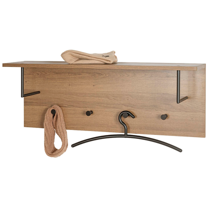 Artikelbild 11 für HAKU Möbel Wandgarderobe 37147 eiche Holz 4 Haken 80,0 x 30,0 cm, Artikelnummer 965622