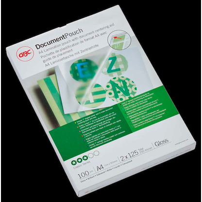 Artikelbild 4 für 100 GBC Laminierfolien glänzend für A4 125 micron, Artikelnummer 856609