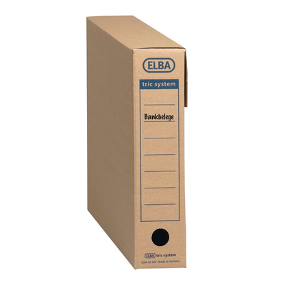 Artikelbild 2 für 12 ELBA Archivboxen tric system braun 8,0 x 34,1 x 31,5 cm, Artikelnummer 748673