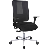 Artikelbild 1 für Topstar Bürostuhl Sitness Open X (N) Deluxe Alu mit Schiebesitz, OX39WTW2 T200 Stoff schwarz, Gestell alu, Artikelnummer 981654