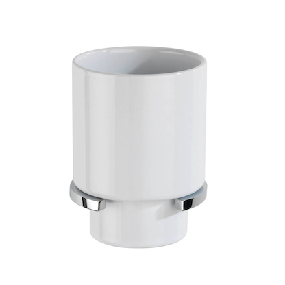 Artikelbild 6 für WENKO Zahnputzbecher Isera silber/weiß, Artikelnummer 807604