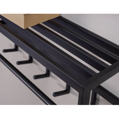 Artikelbild 6 für WOHNLING Wandgarderobe WL6.449 schwarz Metall 5 Haken 70,0 x 20,0 cm, Artikelnummer 910099