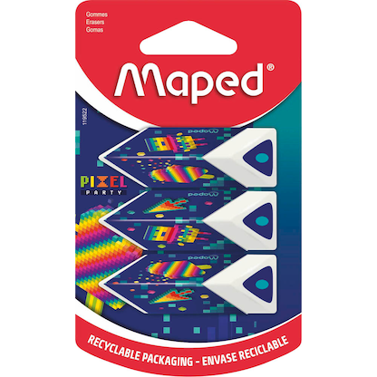 Artikelbild 2 für maped Radiergummis PIXEL PARTY weiß, 3 St., Artikelnummer 260249