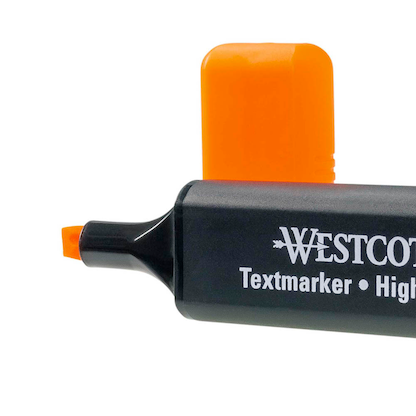 Artikelbild 2 für WESTCOTT Textmarker orange, 1 St., Artikelnummer 333276