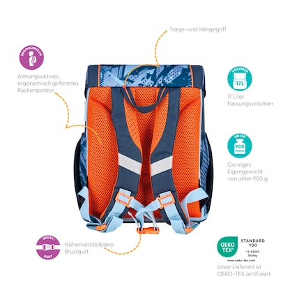 Artikelbild 10 für herlitz Schulranzen-Set Loop Plus TechMech Kunstfaser grün, Artikelnummer 556393