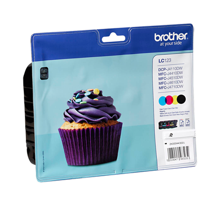 Artikelbild 2 für brother LC-123BK/C/M/Y schwarz, cyan, magenta, gelb Druckerpatronen, 4er-Set, Artikelnummer 245241