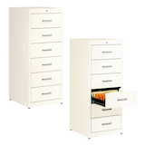 Artikelbild 1 für mauser client entry Karteischrank reinweiß 6 Schubladen 55,2 x 60,0 x 135,0 cm, Artikelnummer 259402