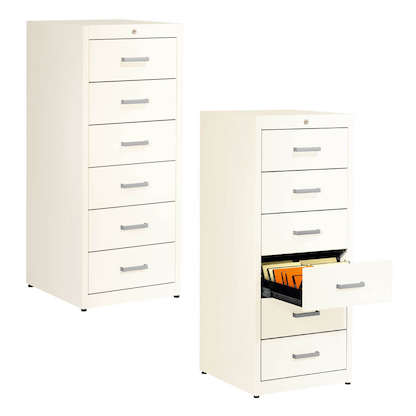 Artikelbild für mauser client entry Karteischrank reinweiß 6 Schubladen 55,2 x 60,0 x 135,0 cm, Artikelnummer 259402