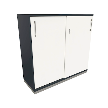 Artikelbild 19 für fm Schiebetürenschrank Oldenburg, 4260649683477 weiß, lavagrau 2 Fachböden 120,0 x 44,2 x 113,3 cm, Artikelnummer 407373