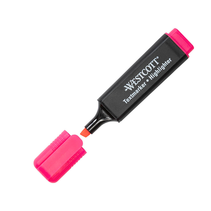 Artikelbild 4 für WESTCOTT Textmarker pink, 1 St., Artikelnummer 333417