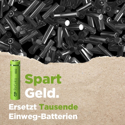 Artikelbild 7 für 4 GP Akkus ReCyko+ Micro AAA 850 mAh, Artikelnummer 289882