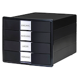 Artikelbild 1 für HAN Schubladenbox KARMA schwarz 10128-13, DIN A4 mit 4 Schubladen, Artikelnummer 661724