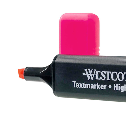Artikelbild 2 für WESTCOTT Textmarker pink, 1 St., Artikelnummer 333417