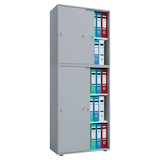 Artikelbild 1 für VCM my office Schiebetürenschrank XXL Lona, 914378 grau 3 Fachböden 70,0 x 37,0 x 183,0 cm, Artikelnummer 886097