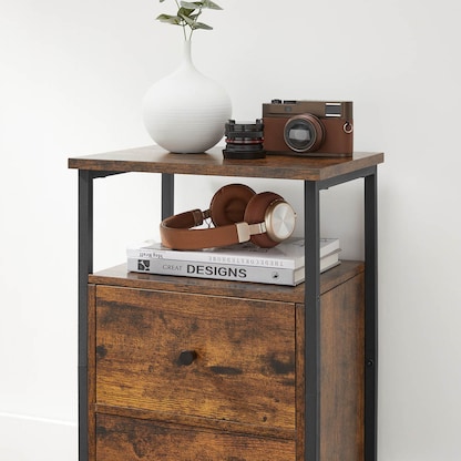 Artikelbild 12 für VASAGLE Nachttisch braun 38,0 x 28,0 x 60,0 cm, Artikelnummer 438449