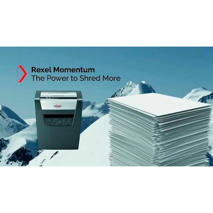 Artikelbild 9 für AKTION: Rexel Momentum X410 Aktenvernichter mit Partikelschnitt P-4, 4 x 28 mm, bis 10 Blatt, schwarz mit 15 Euro CashBack, Artikelnummer 875068