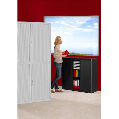 Artikelbild 4 für PAPERFLOW easyOffice Rollladenschrank schwarz ohne Fachböden 110,0 x 41,5 x 104,0 cm, Artikelnummer 663955