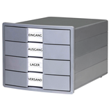 Artikelbild 1 für HAN Schubladenbox KARMA grau 10128-18, DIN A4 mit 4 Schubladen, Artikelnummer 661732