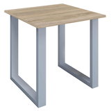 Artikelbild 1 für VCM my office Lona Schreibtisch sonoma-eiche quadratisch, U-Fuß-Gestell silber 80,0 x 80,0 cm, Artikelnummer 973313